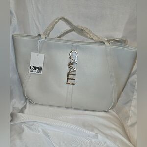 Cavalli Class Off White Large Tote